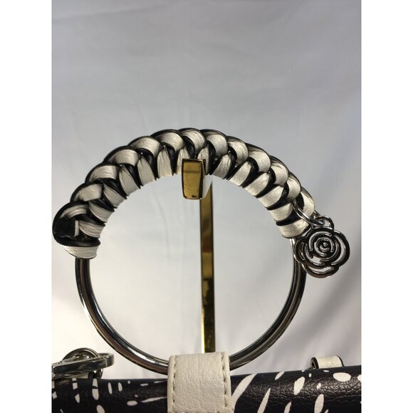 Carlos Santana Crossbody Purse Bag Handbag Tropical Black & White Pattern - NWT - Picture 14 of 16